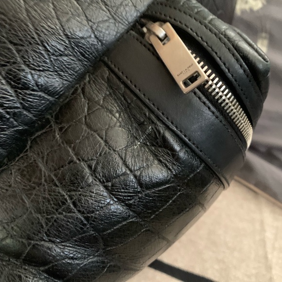 CITY BACKPACK IN CROCODILE-EMBOSSED LEATHER black - Picture 7 of 12